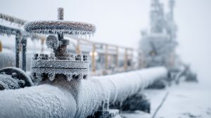 Frozen industrial pipes
